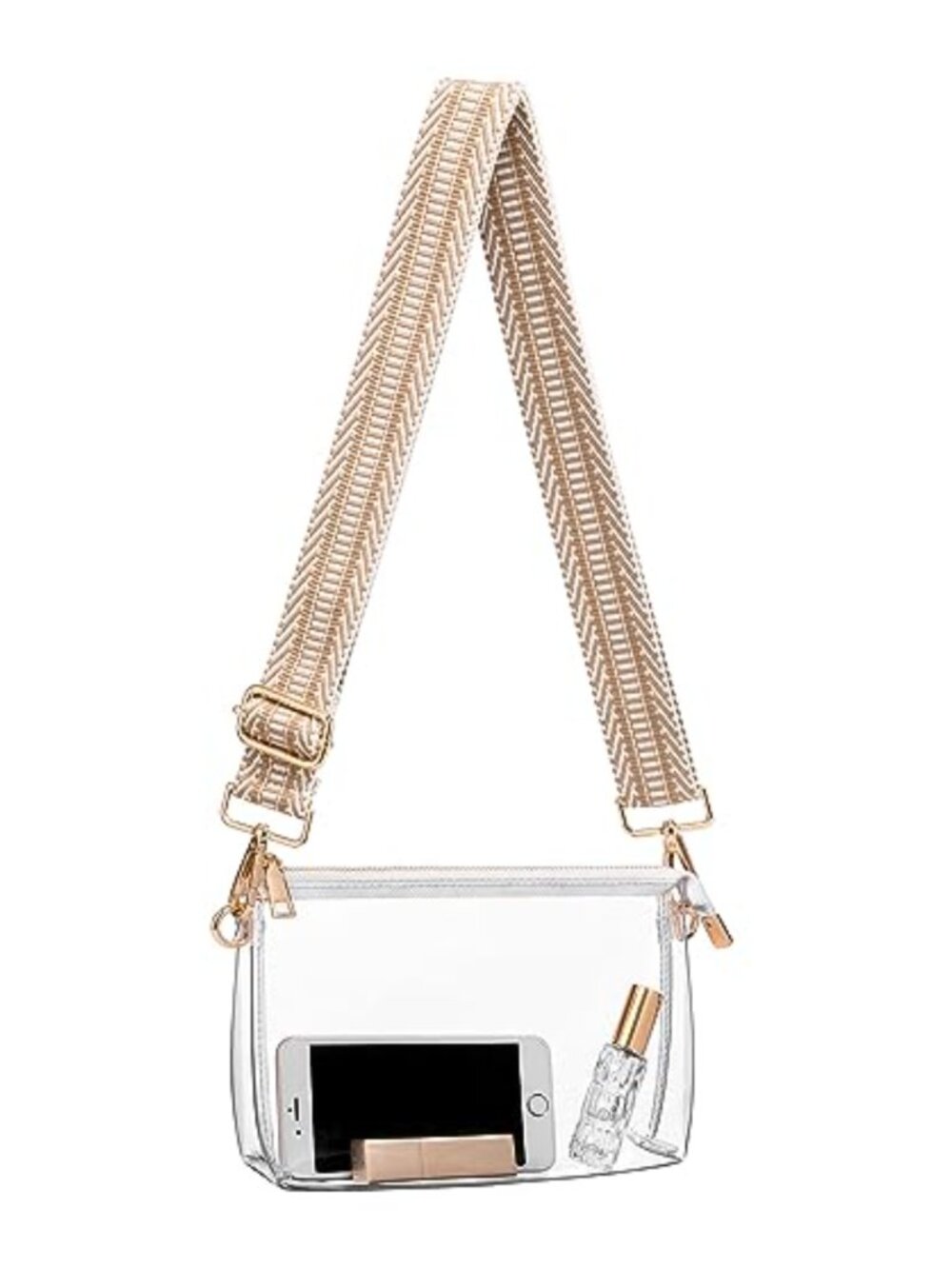 Clear Purse Stadium Approved Crossbody Bag Adjustable Strap